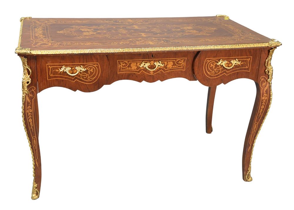 Appraisal: Louis XV Style Writing Desk with inlaid top height inches