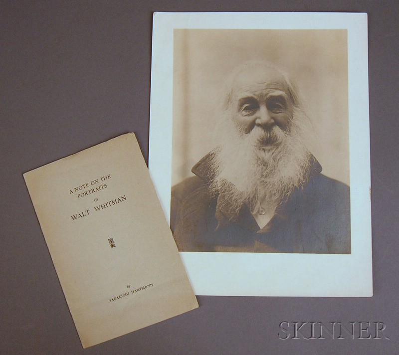 Appraisal: Whitman Walt - Goldsmith Alfred rare black and white portrait