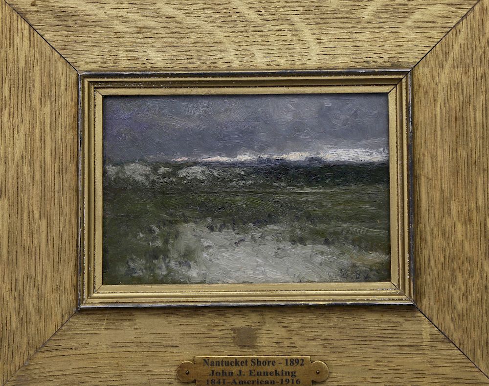 Appraisal: John Joseph Enneking Oil on Artist Board Nantucket Shore -