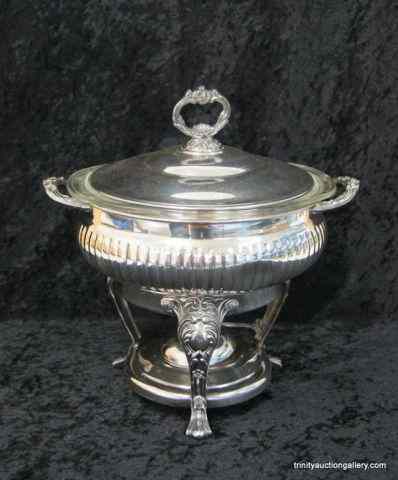 Appraisal: Sheridan Silverplate Fondue Vegetable Server SetThis is for a vintage