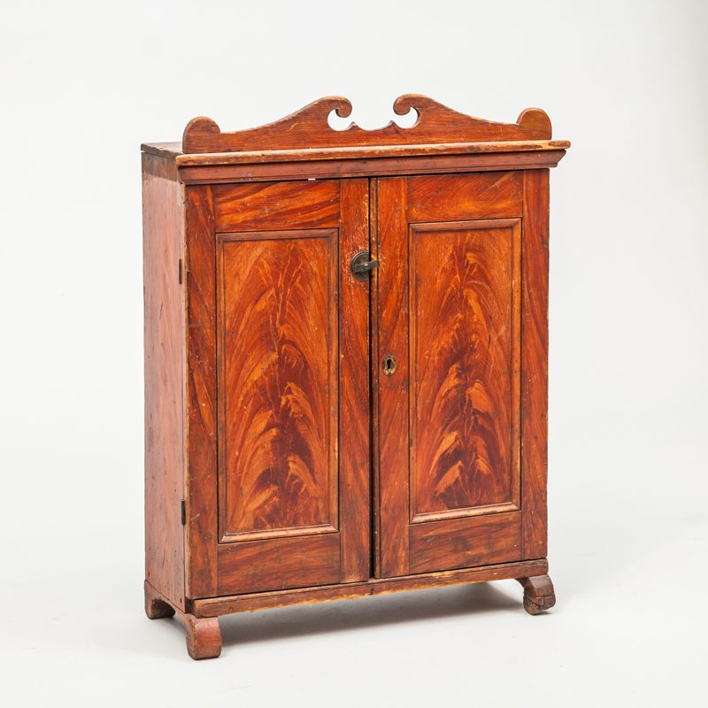 Appraisal: CLASSICAL GRAIN-PAINTED PINE TABLE-TOP CABINET x x in Provenance Village