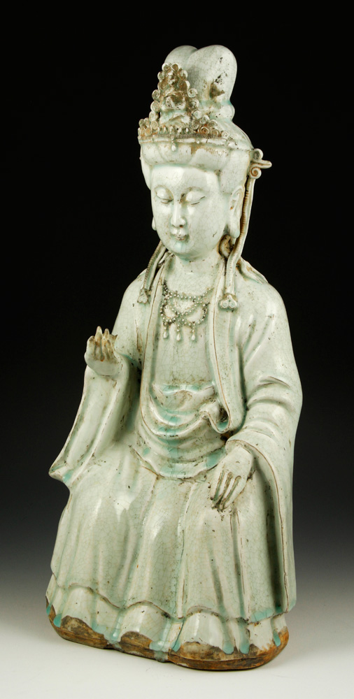 Appraisal: - Liao or Song Dynasty Style Celadon Guanyin Glazed celadon