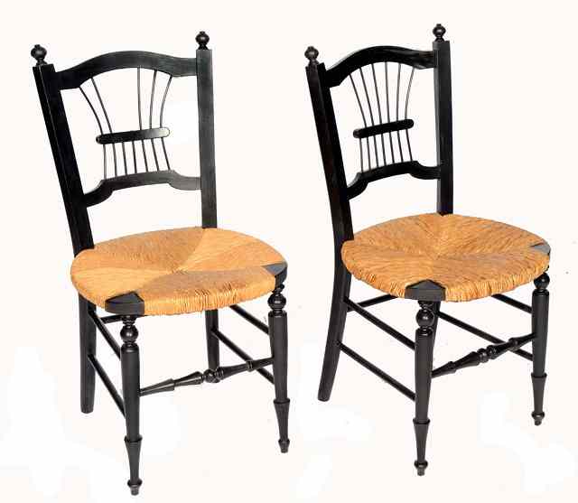 Appraisal: A pair of William Morris style 'Rossetti' chairs ebonised wood