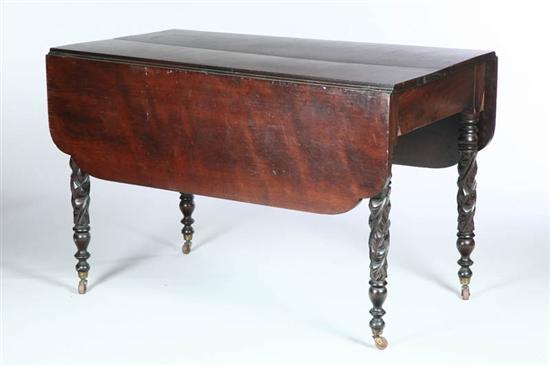 Appraisal: EMPIRE DROP LEAF TABLE American nd quarter- th century mahogany