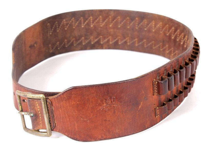 Appraisal: Antique George Lawrence Leather Ammo Belt This is a antique