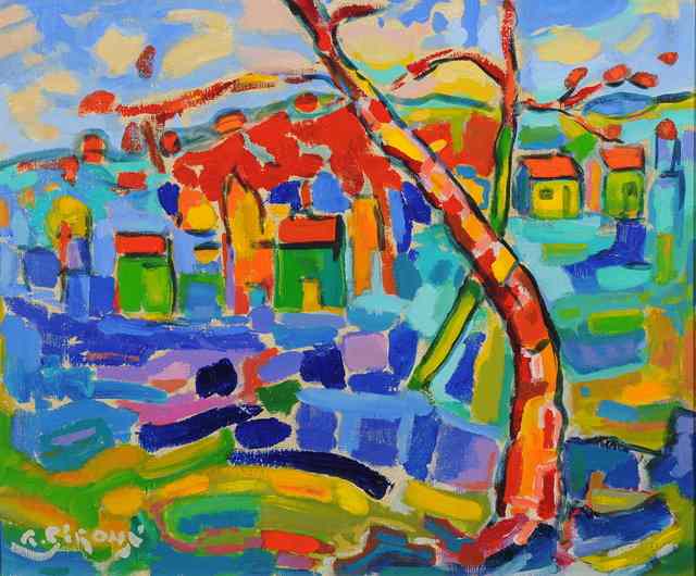 Appraisal: Antoine Giroux Belgian b Village near St Tropez signed titled