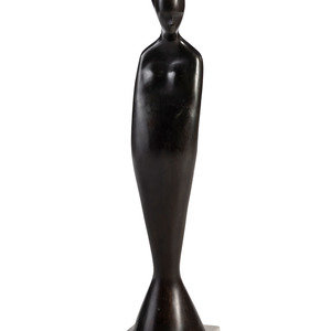 Appraisal: David Hostetler American - Mrs Alden bronze Height inches