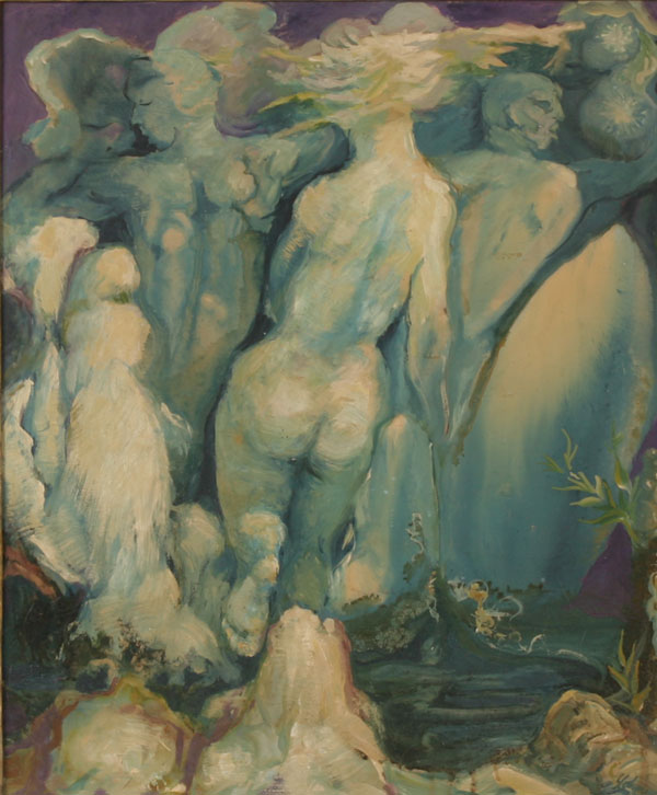 Appraisal: Robert Lohman American - Ethereal Bodies oil on board x