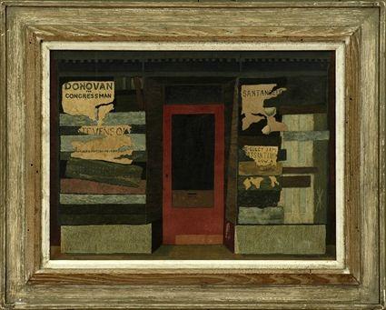 Appraisal: American School th Century Shop Front Oil on canvas signed