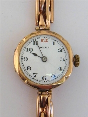 Appraisal: Rolex a s carat gold manual wind wristwatch the three