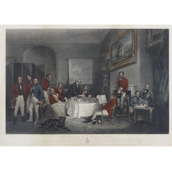 Appraisal: CHARLES GEORGE LEWIS British - The Melton Breakfast handcolored engraving