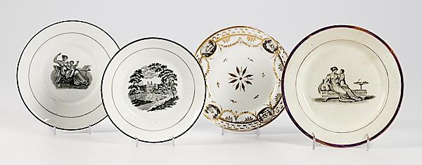 Appraisal: PORCELAIN PLATES IN THE STYLE OF ADAM BUCK English lot