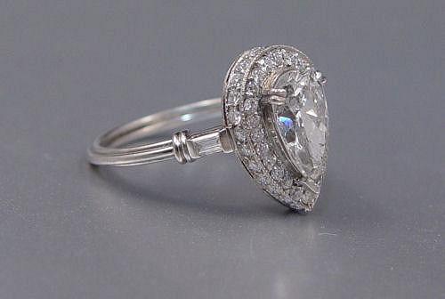 Appraisal: CUSTOM MADE PLATINUM CT DIAMOND RING Custom made platinum ring