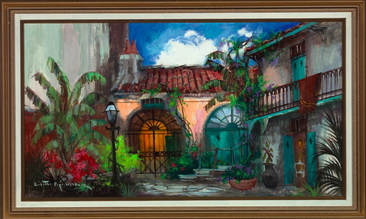 Appraisal: Colette Pope Heldner American New Orleans - Old Creole Patio