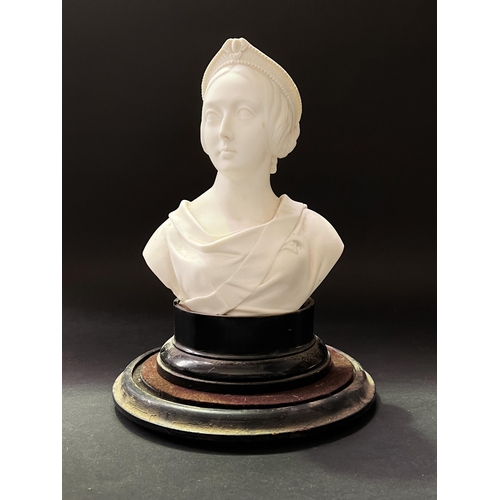 Appraisal: Antique WH Kerr parian porcelain bust of Queen Victoria with