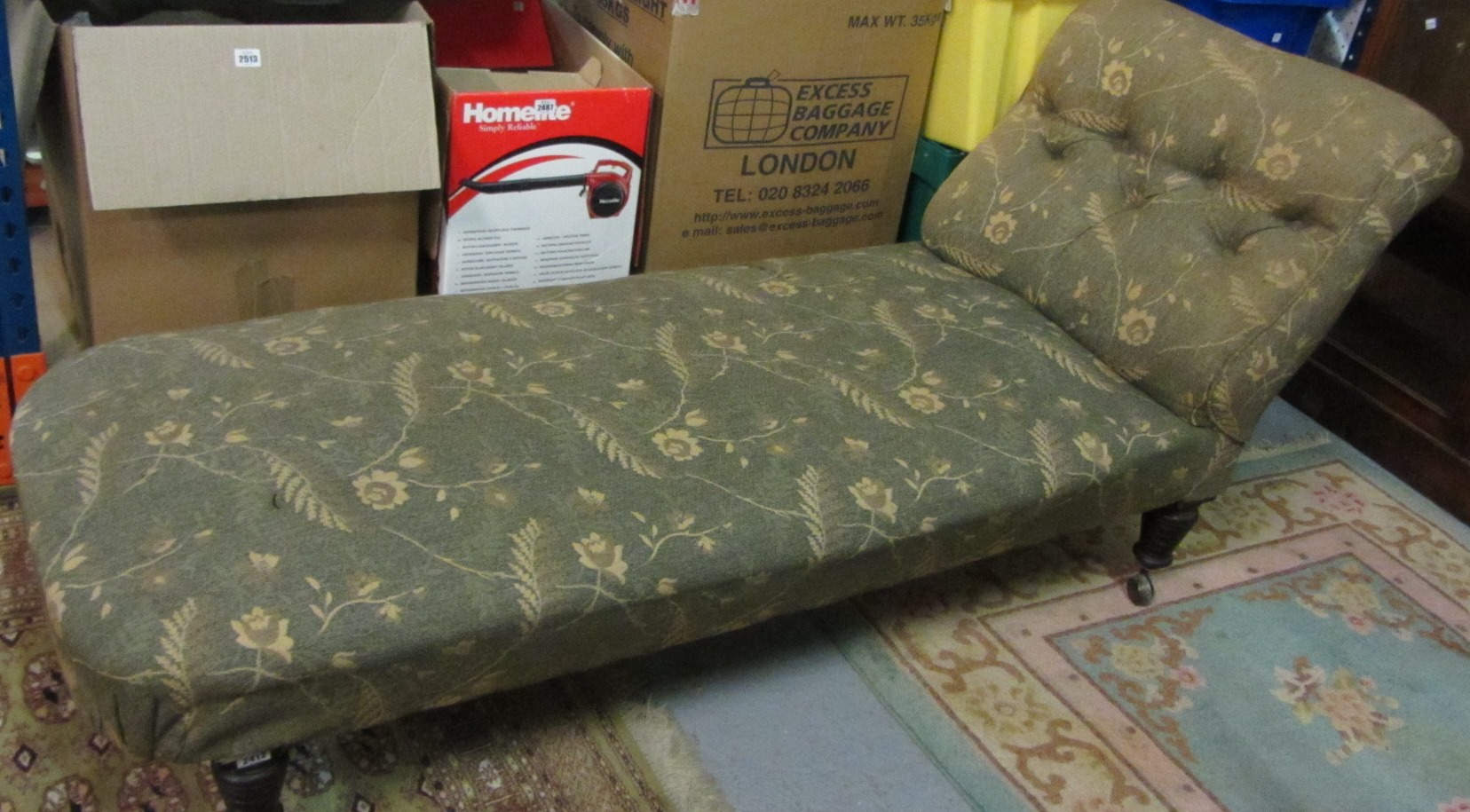 Appraisal: A th century walnut chaise longue