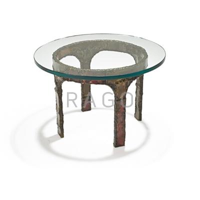 Appraisal: SILAS SEANDEL b Side table New York s Patinated bronze