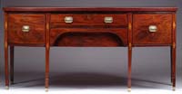 Appraisal: GEORGE III HEPPLEWHITE MAHOGANY INLAID BOWFRONT SIDEBOARD Fourth quarter th