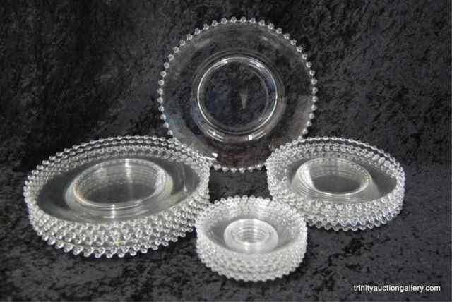 Appraisal: Imperial Glass ''Candlewick'' pc Plate SetCandlewick was produced by Imperial