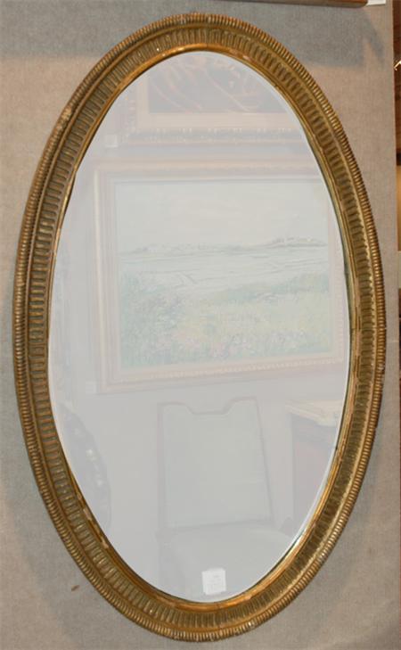 Appraisal: Neoclassical Style Gilt-Wood Oval Mirror Estimate nbsp nbsp nbsp -