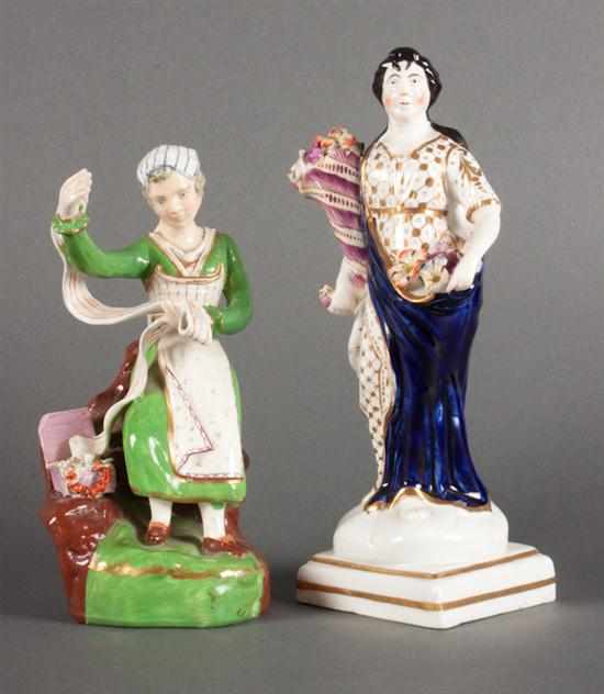 Appraisal: Staffordshire earthenware figure of ''Plenty '' and a Staffordshire figure