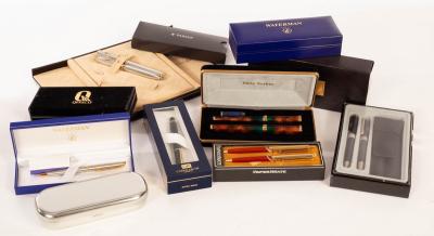 Appraisal: A collection of pens including Parker Sheaffer Waterman and Caran