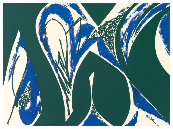 Appraisal: LEE KRASNER Free Space Color screenprint x mm x inches