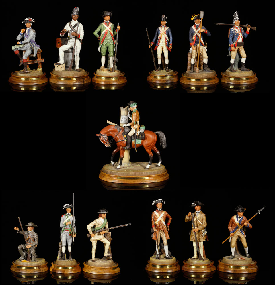 Appraisal: - Royal Doulton Williamsburg Soldiers Porcelain Thirteen Royal Doulton Williamsburg