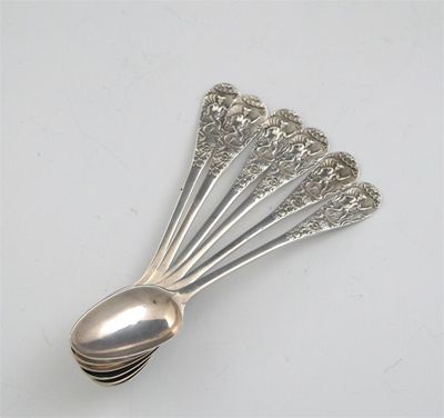 Appraisal: A set of six George III teaspoons stamped on the