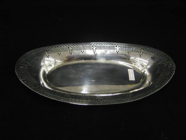 Appraisal: Alvin Sterling Silver Bread Basket fancy reticulated border x troy