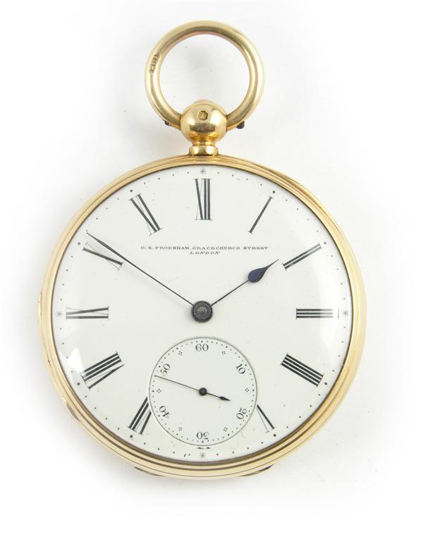 Appraisal: An ct gold open face pocket chronometer