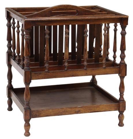 Appraisal: English canterbury magazine stand th c in a mahogany finish