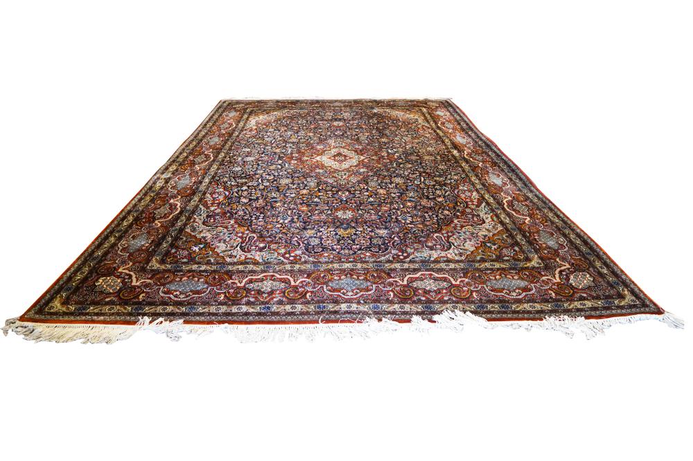 Appraisal: PERSIAN STYLE AREA RUGCondition overall good condition could benefit from