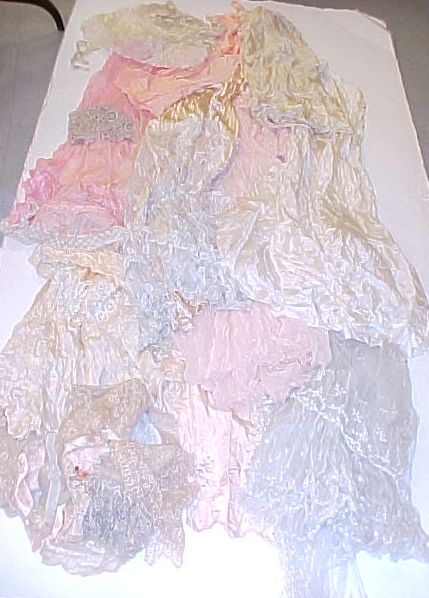 Appraisal: Assortment of textiles including twelve pieces silk underwear a silk