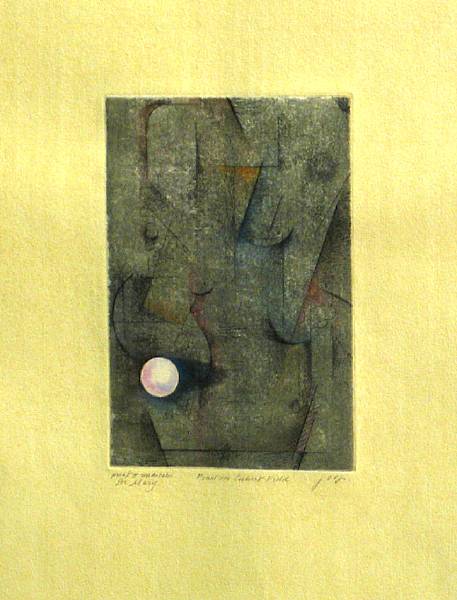 Appraisal: Joseph Goldyne Pearl on a Cubist Field Etching and aquatint