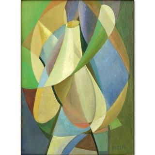 Appraisal: Paul Kelpe German American - Abstract Cubist Oil on Canvas