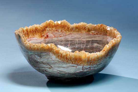 Appraisal: MARBLE CALCITE BOWL People's Republic of China This lovely marble