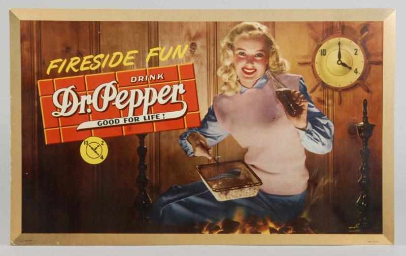 Appraisal: Dr Pepper Horizontal Poster Description s Titled Fireside Fun Very