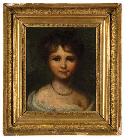 Appraisal: English School th Century Portrait of a child Oil on