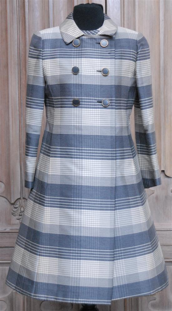 Appraisal: COAT DRESS SET BEST COMPANY Corey tan plaid sizes avarage