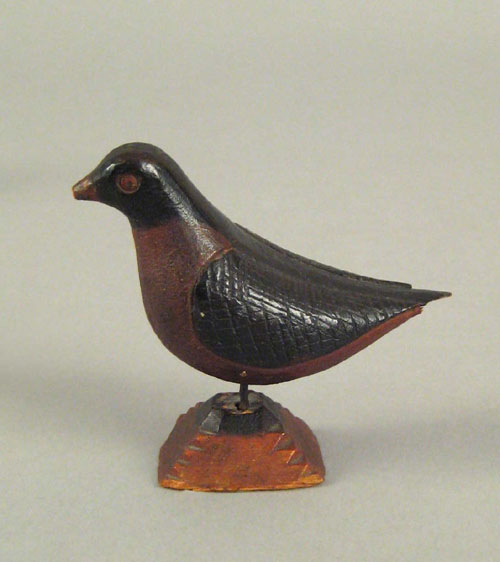 Appraisal: Pennsylvania carved and painted figure of a bird late th