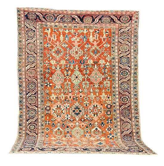 Appraisal: Antique Persian Heriz carpet circa ' x ' '' Back