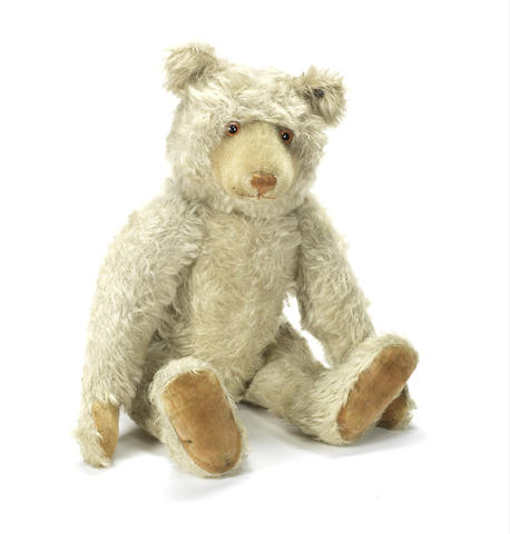 Appraisal: Rare Steiff white Dicky Bear circa The straw filled bear