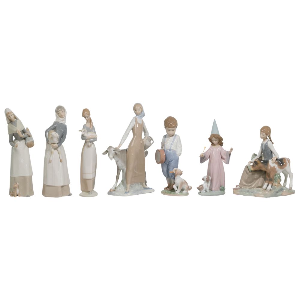 Appraisal: LLADRO FIGURINE ASSORTMENT items including signed to underside J Lladro