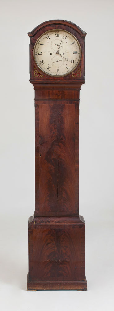 Appraisal: WILLIAM IV MAHOGANY LONGCASE CLOCK Fitted with a metal dial