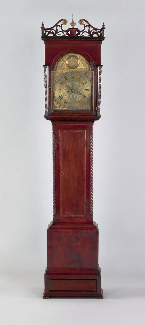 Appraisal: George IV mahogany tall case clock early th c the