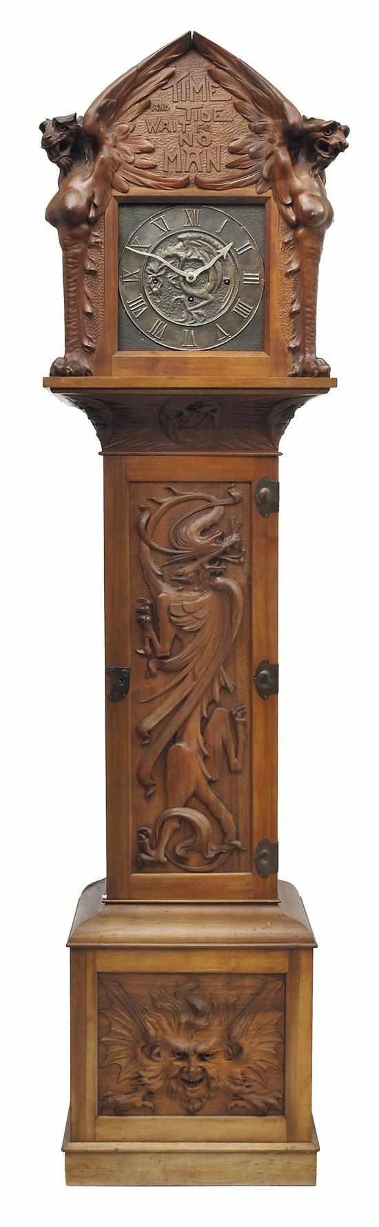 Appraisal: ROBERT PRENZEL - A RARE CARVED LONG CASE CLOCK CIRCA