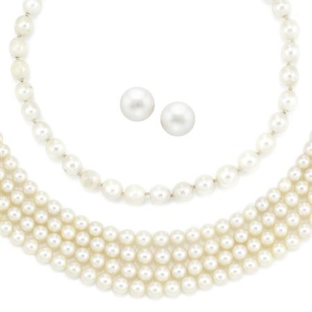 Appraisal: Group of Cultured Pearl Jewelry Estimate -