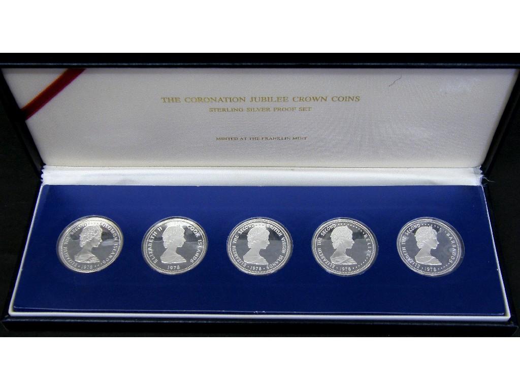 Appraisal: The Coronation Jubilee Crown Coins sterling silver proof set -