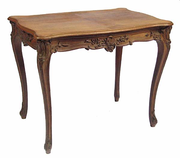 Appraisal: A Louis XV style table with glass top height in